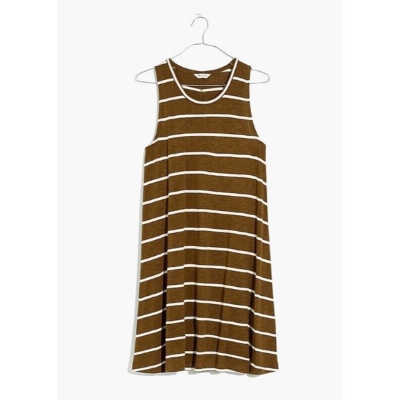 MADEWELL "Highpoint" Striped Sleeveless Swing Tank Dress‎ Size XS - Picture 1 of 11
